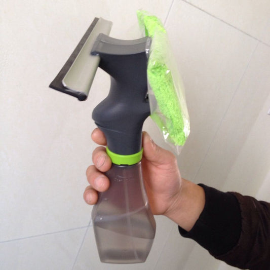 3-in-1 Window Cleaner with Built-In Spray – Lightweight Glass Cleaning Tool