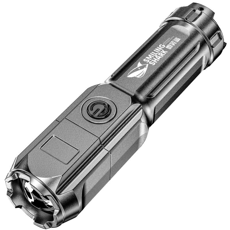 Tactical LED Flashlight – USB Rechargeable, Zoomable Beam, Waterproof