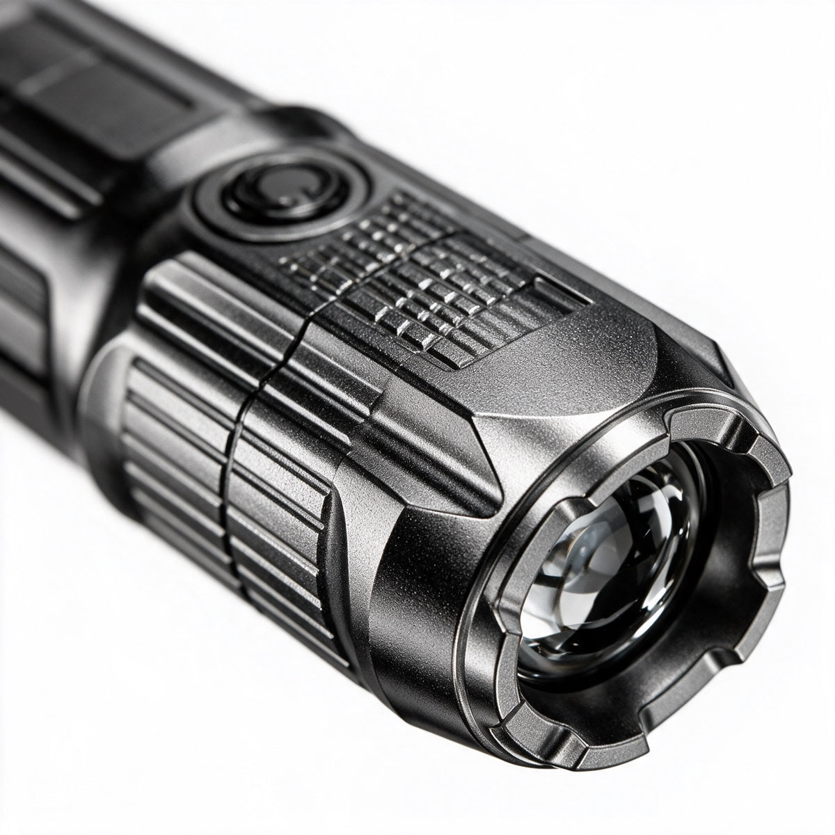 Tactical LED Flashlight – USB Rechargeable, Zoomable Beam, Waterproof
