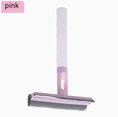 3-in-1 Glass Cleaner with Spray & Double-Sided Wiper – Sponge, Scrubber & Squeegee